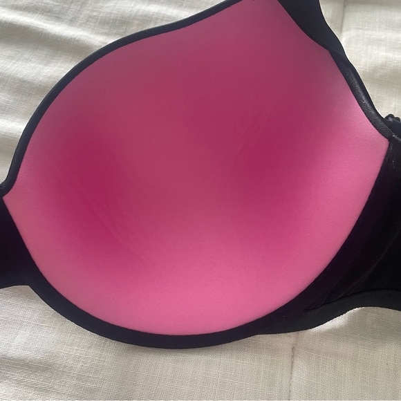 Pink Wear Everywhere Bra 38DDD Black Padded Underwire Victoria’s Secret - Picture 7 of 13
